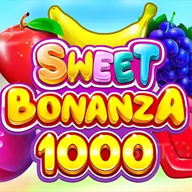 Sweet Bonanza 1000 online game logo by Pragmatic Play on 5gringos-gr.gr