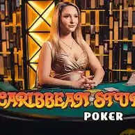 Official Live Dealer logo: Caribbean Stud Poker by Evolution at 5Gringos