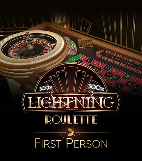 First Person Lightning Roulette slot visual from Evolution available on 5gringos-gr.gr