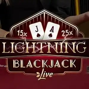 Live Dealer logo of Lightning Blackjack from Evolution at 5Gringos